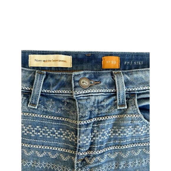 PILCRO AND THE LETTERPRESS Embroidered Denim Shorts Size 29 - Picture 4 of 12
